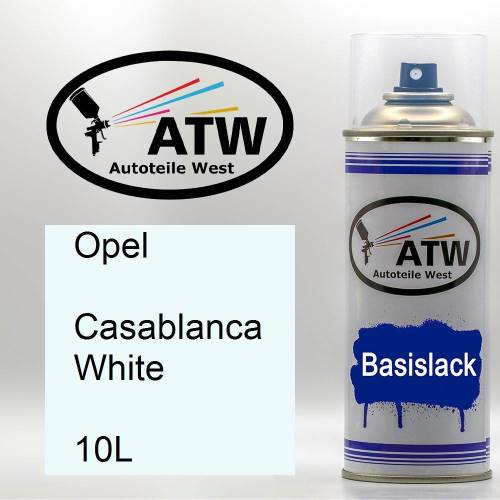 Opel, Casablanca White, 10L: 400ml Sprühdose, von ATW Autoteile West.